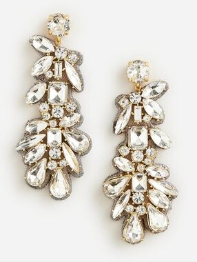 NWT J. Crew Mosaic Crystal Earrings Statement Earrings